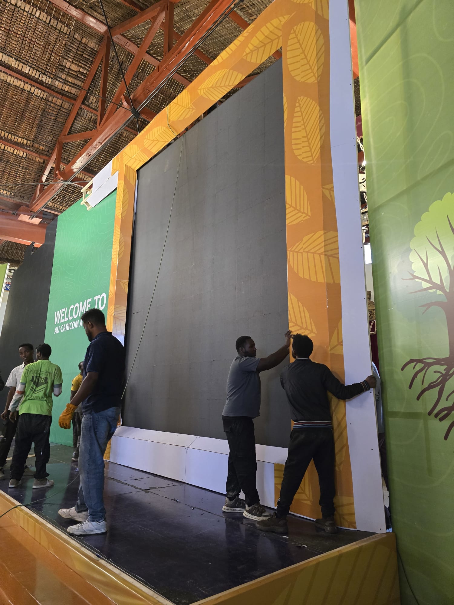 Outdoor event with CNC structures