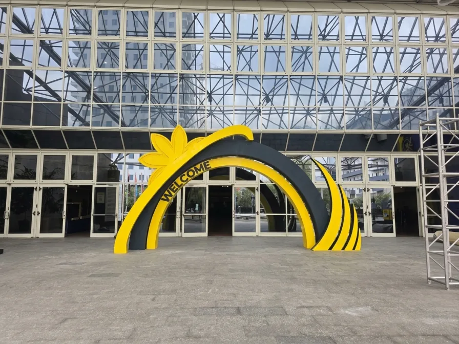 CNC cut branded display installation